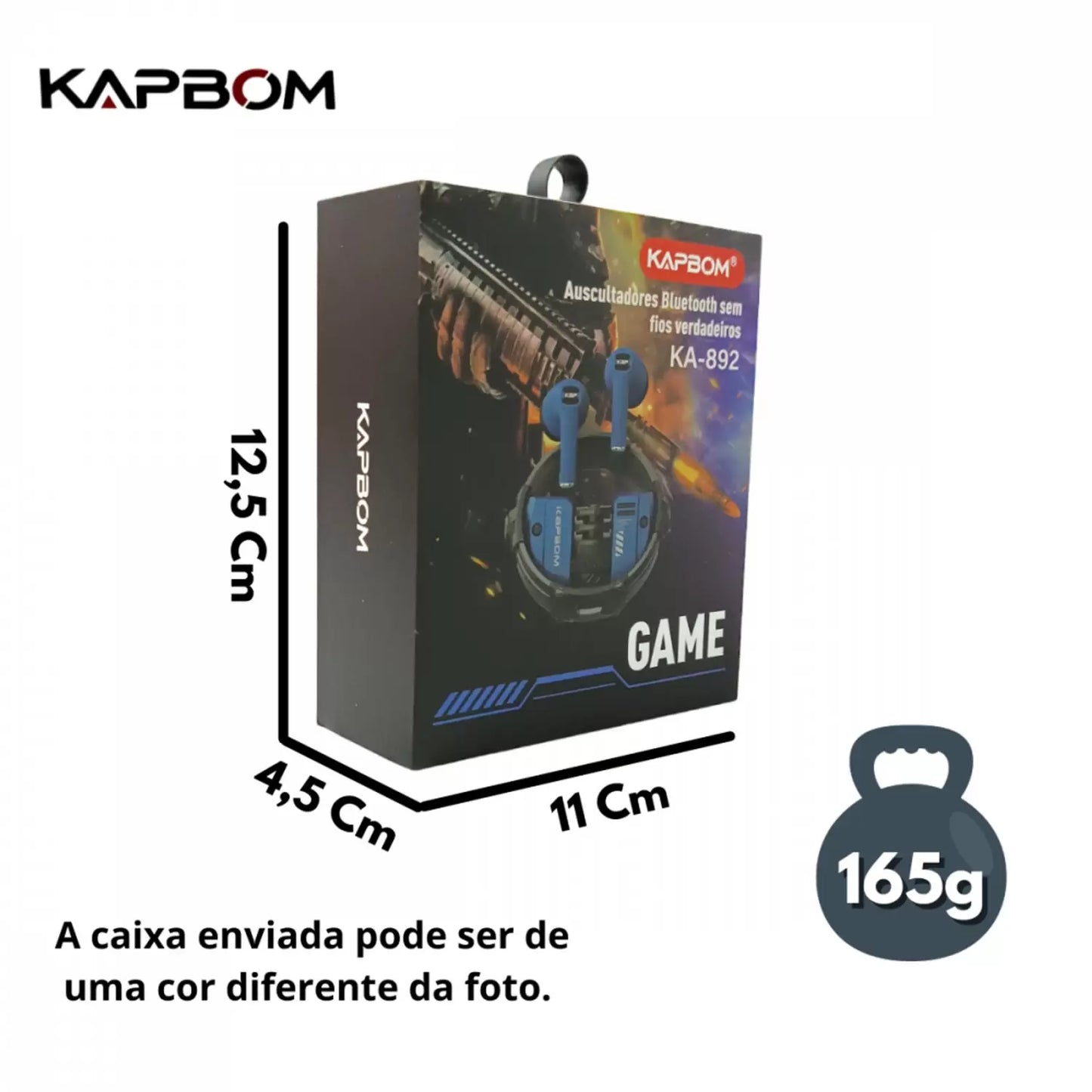 Fone De Ouvido Bluetooth Gamer Ka-791 Caixa Metal Sem Fio