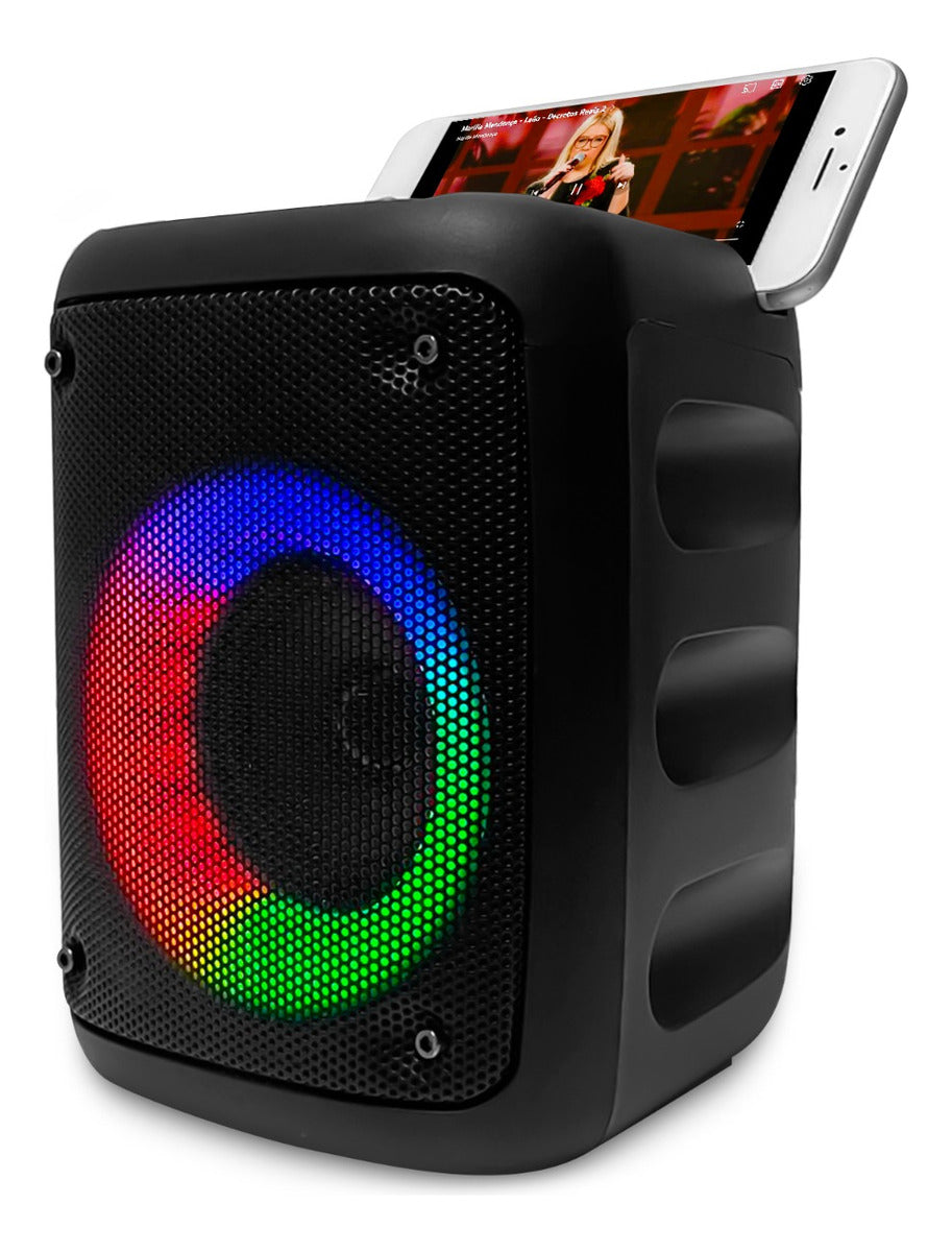 Caixa De Som Caixinha Bluetooth Portátil Potente Usb Aux RGB